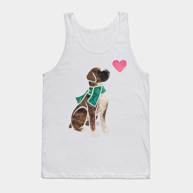 Watercolour Boxer dog Tank Top by animalartbyjess